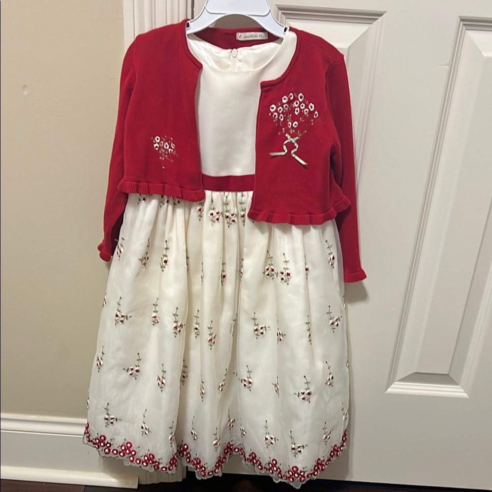 Red and White Kids Dress